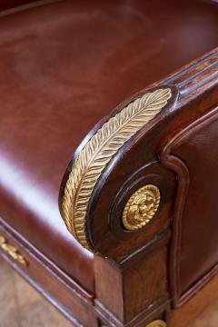 Regency Rosewood and Brass Klismos Armchair - 3618583