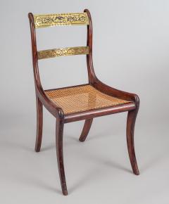Regency Simulated Rosewood Brass Side Chair - 792913