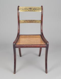 Regency Simulated Rosewood Brass Side Chair - 792914