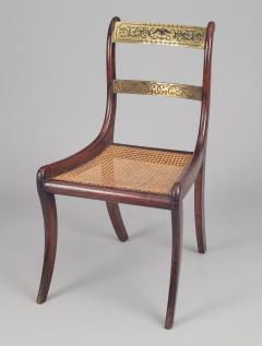 Regency Simulated Rosewood Brass Side Chair - 792915