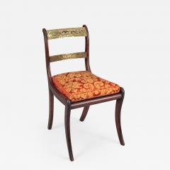 Regency Simulated Rosewood Brass Side Chair - 795256