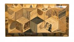 Regency Specimen Wood Parquetry Tea Caddy - 4396641