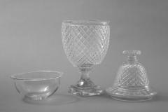 Regency Strawberry Diamond Cut Colorless Glass Fruit Cooler - 37599