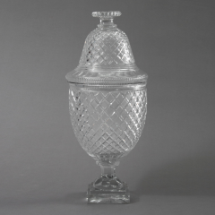 Regency Strawberry Diamond Cut Colorless Glass Fruit Cooler - 37611