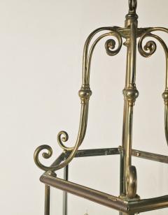 Regency Style Brass Glass Lantern circa 1900 - 4290081