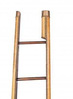 Regency Style Brown Leather Stick Ladder - 4506897