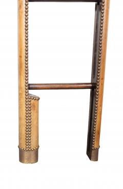 Regency Style Brown Leather Stick Ladder - 4506902
