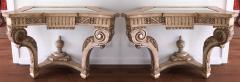Regency Style Carved Italian Giltwood Console Tables a Pair - 1841133