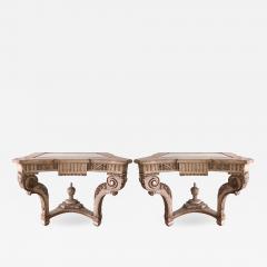 Regency Style Carved Italian Giltwood Console Tables a Pair - 1841767