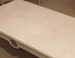 Regency Style Coffee Table with White Marble Top - 778882