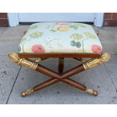 Regency Style Double Sabre Ottoman Stool Bench - 4107694