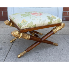 Regency Style Double Sabre Ottoman Stool Bench - 4107695
