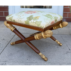 Regency Style Double Sabre Ottoman Stool Bench - 4107697