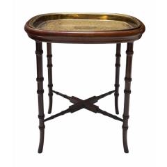 Regency Style Faux Bamboo Single Cocktail Tray Table - 4541900
