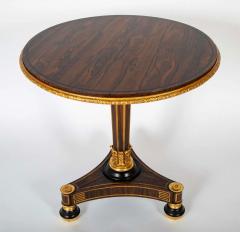 Regency Style Faux Grained Rosewood Pedestal Table - 3849774