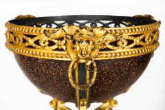 Regency Style Gilt and Faux Porphyry Iron Athenienne Jardinierre Plant Stand - 4502538