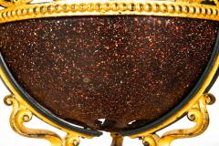 Regency Style Gilt and Faux Porphyry Iron Athenienne Jardinierre Plant Stand - 4502545