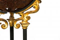 Regency Style Gilt and Faux Porphyry Iron Athenienne Jardinierre Plant Stand - 4502547