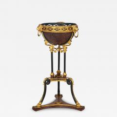 Regency Style Gilt and Faux Porphyry Iron Athenienne Jardinierre Plant Stand - 4504307