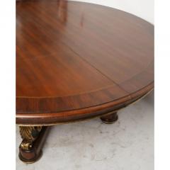 Regency Style Giltwood Mahogany Round Dining Table - 3180899