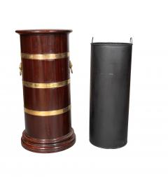 Regency Style Mahogany And Brass Bound Umbrella Stand - 4563839