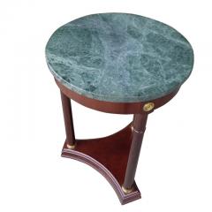 Regency Style Marble Pedestal Side Table - 2436448