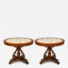 Regency Style Pine Stone Accent Tables USA 20th c  - 4419284