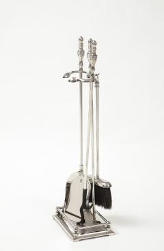 Regency Style Polished Nickel Firetools - 2132387