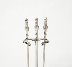 Regency Style Polished Nickel Firetools - 2132388