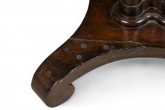 Regency Style Round Mahogany and Leather Center Table - 4668667