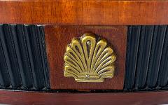 Regency Style Round Pedestal Table Greek Key Inlay Bronze Claw Feet Mounts - 4507413