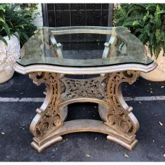 Regency Style Silver Silver Giltwood Designer Center Table - 1818350