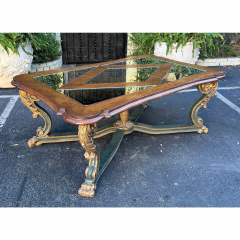 Regency Style Thomas Morgan Carved Italian Giltwood Cocktail Table - 2936273