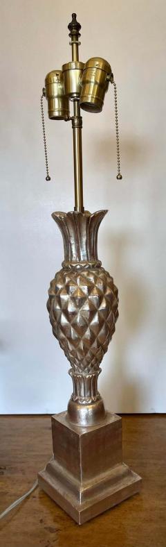 Regency Style Thomas Morgan Carved Pineapple Form Silver Giltwood Designer - 2916140