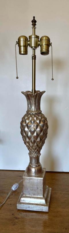 Regency Style Thomas Morgan Carved Pineapple Form Silver Giltwood Designer - 2916144