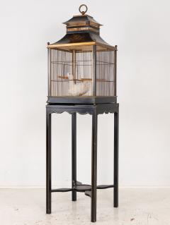 Regency Style Tole Birdcage on Stand USA 20th Century - 4219313