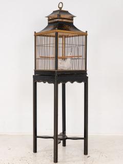 Regency Style Tole Birdcage on Stand USA 20th Century - 4219314