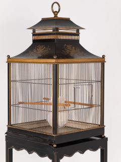 Regency Style Tole Birdcage on Stand USA 20th Century - 4219316