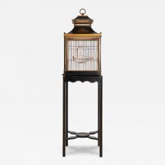 Regency Style Tole Birdcage on Stand USA 20th Century - 4219627