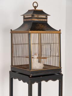 Regency Style Tole Birdcage on Stand USA 20th Century - 4219371