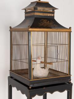 Regency Style Tole Birdcage on Stand USA 20th Century - 4219378