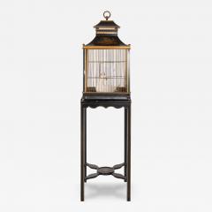 Regency Style Tole Birdcage on Stand USA 20th Century - 4219628