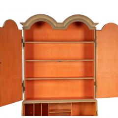 Regency Style White Painted Secretary Bookcase - 4815500