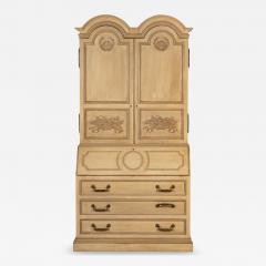 Regency Style White Painted Secretary Bookcase - 4818163