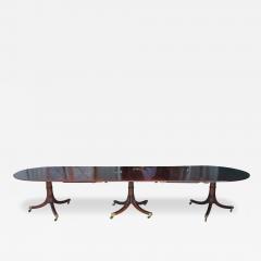 Regency Three Pedestal Mahogany Dining Table - 4259545