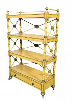 Regency Yellow Painted Etagere - 4336507