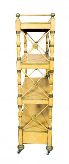 Regency Yellow Painted Etagere - 4336561