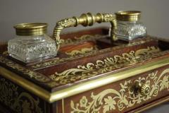 Regency rosewood and inlaid brass desk stand - 4787720