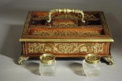 Regency rosewood and inlaid brass desk stand - 4787727