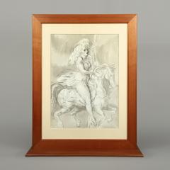 Reginald Marsh Merry Go Round GIrl A Double Sided Work - 4264376